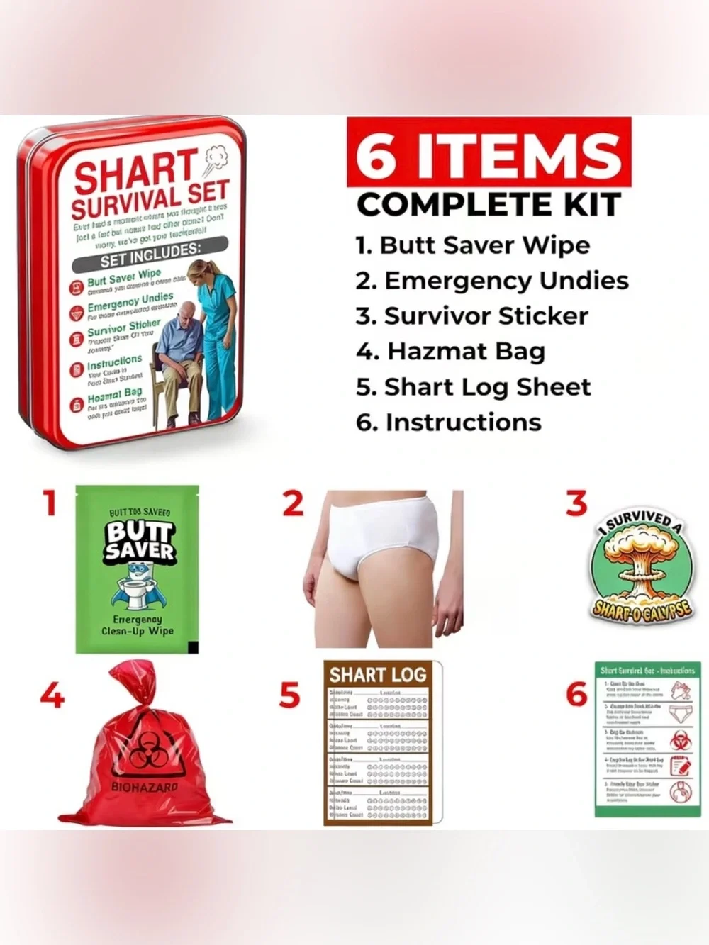 Shart Survival Set - Novelty Emergency Care Kit